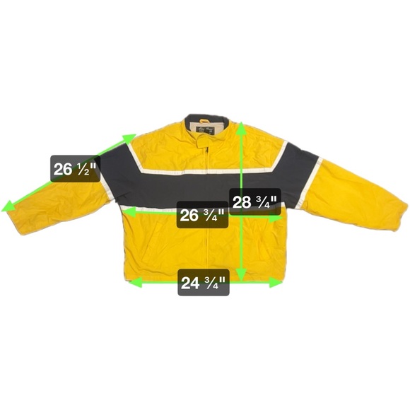 Eddie Bauer Vintage Windbreaker Light Jacket Bomber Sz Mens 2XL Yellow - Picture 5 of 5